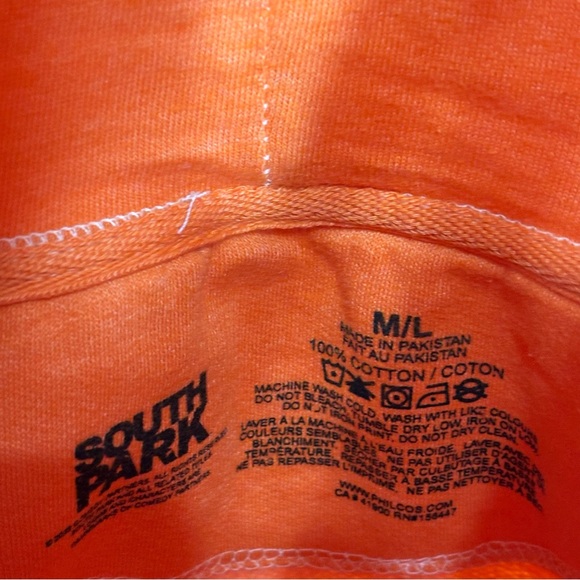 NWT South Park “They Killed Kenny” Orange Hoodie Size M/L - Picture 3 of 8